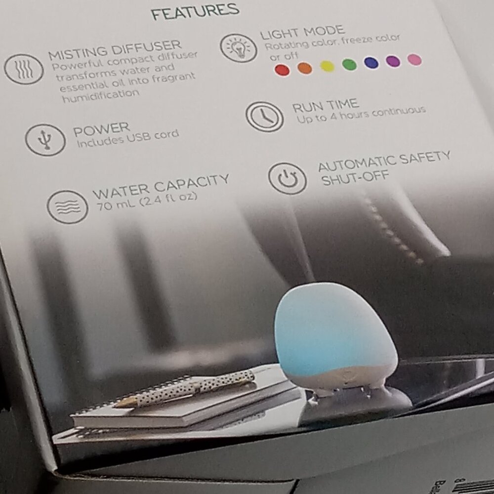 70ml Bella Mist Essential OIL DIFFUSER Desktop Small USB NO OIL INCLUDED - Picture 2 of 12